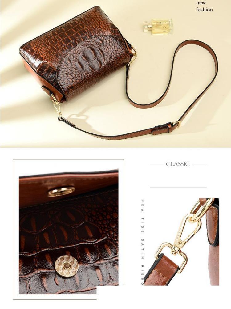 Johnature Mode Designer Tasche Einfache Alligator Frauen Leder Schulter Taschen Freizeit Große Kapazität Dame Umhängetasche