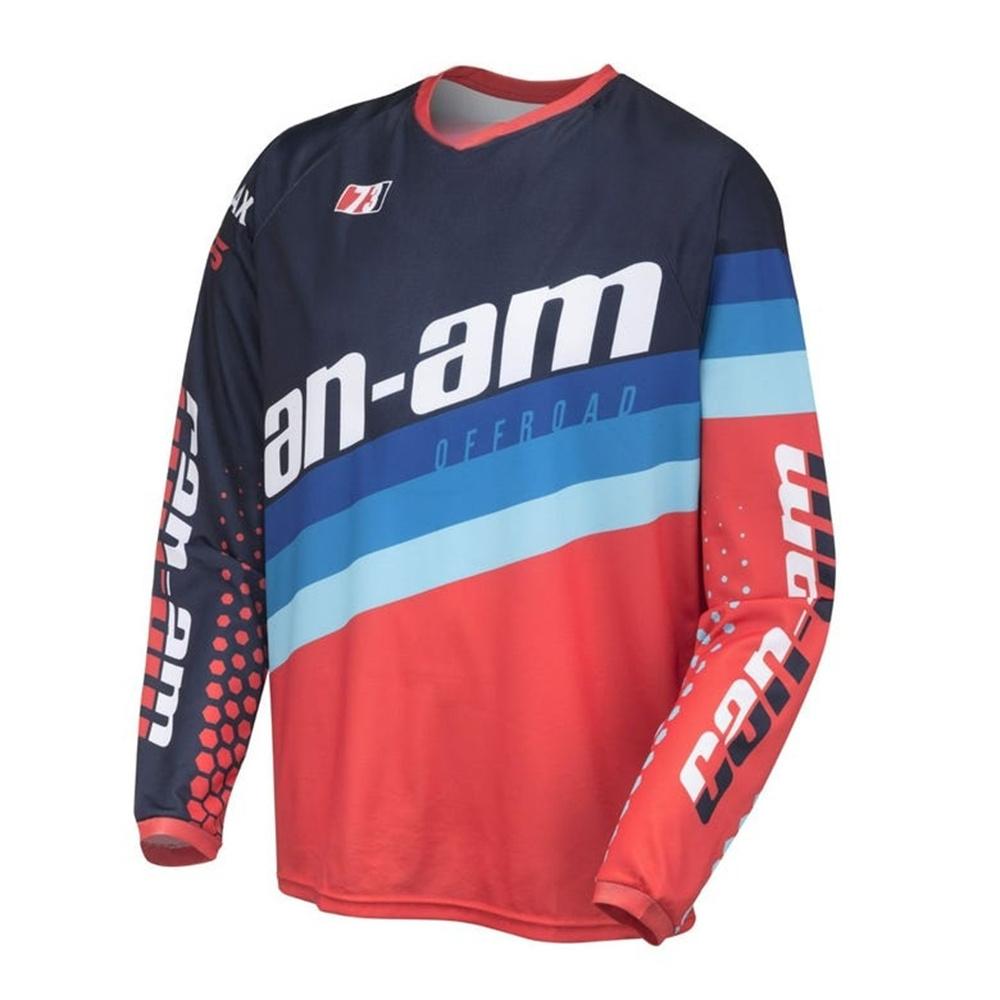 Spring and Autumn Round Neck 3D Printed Top Fashionable Casual Long Sleeved Motorcycle Racing Men's T-shirts