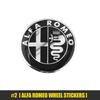 EFTXY1 4Pcs Car Wheel Stickers 56mm Auto Center Hub Cap Decal For Alfa Romeo 156 159 147 4C 8C 166 Giulia Giulietta Mito Stelvio Spider