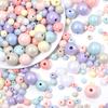 30-100pcs Macaroon Color Acrylic Beads Mixed Color Round Loose Spacer Beads For Jewelry Making DIY Bracelet Necklace Accessories