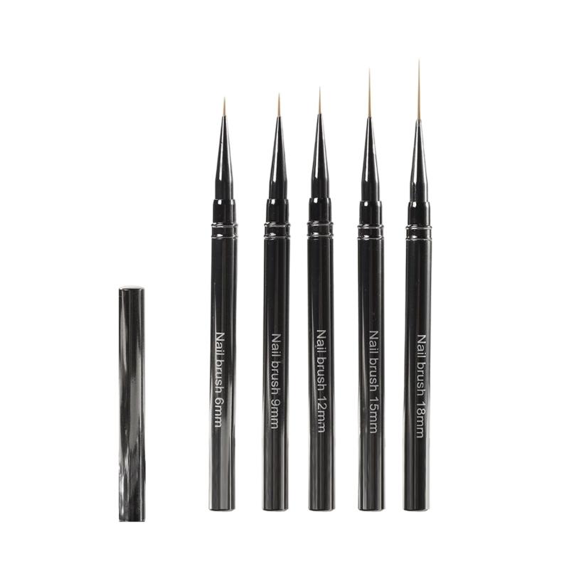 Nail Art Brushes,Striping Brush Nail Art Liner Brushes Nail Design Brushes for Long Lines,Tiny Details Nail Drawing Pens 1