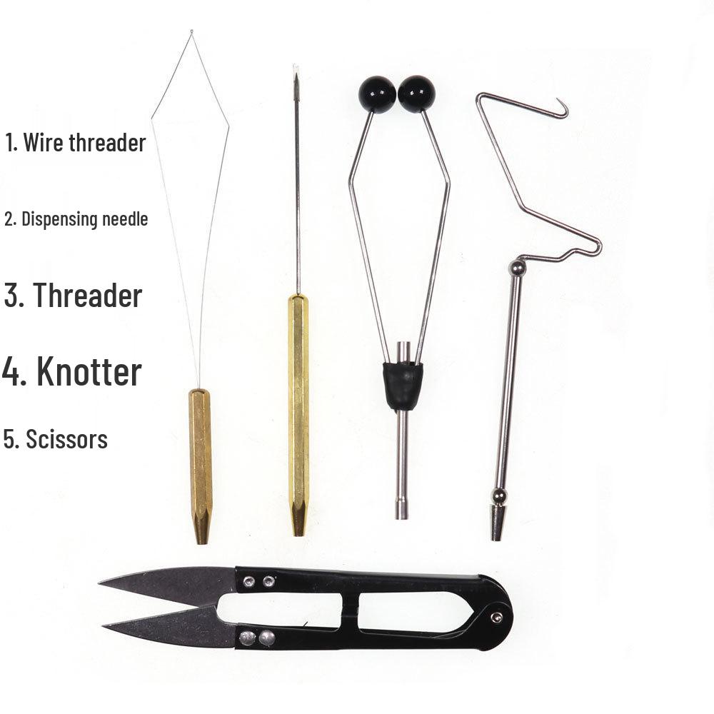 Zangenartiger Fliegenbindestock & Drehbarer Werkzeugsatz für Köder