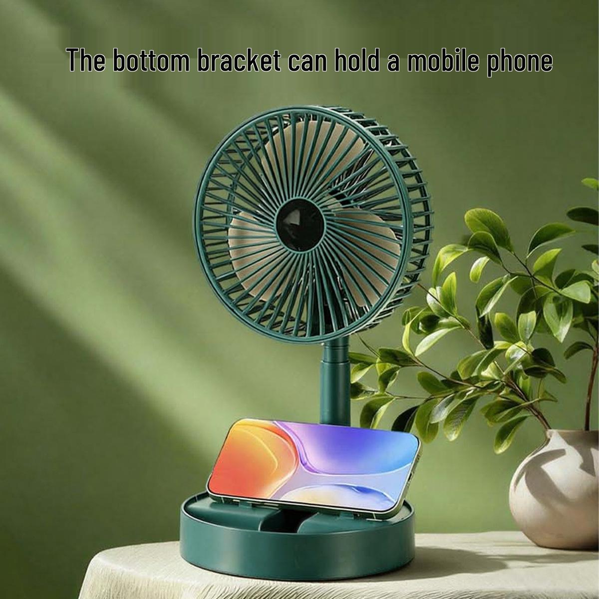 Compact USB Rechargeable Folding Desk Fan for Home & Office - 2026 Model