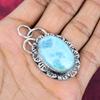 Larimar Edelstein 925 Massives Sterlingsilber Schmuck Handgefertigt Wunderschöner Silberkettenanhänger Für Hochzeitsgeschenk