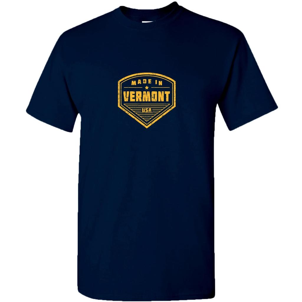 Made in Vermont Badge - Hometown Pride State T-Shirt - Navy