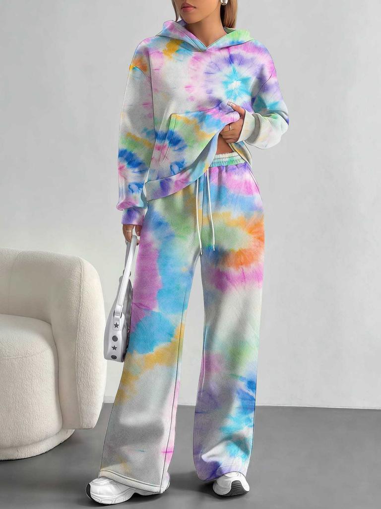 Vertigo European And American Autumn And Winter Casual Long-Sleeved Suit Women'S Hooded Sweater Trousers Two-Piece Set