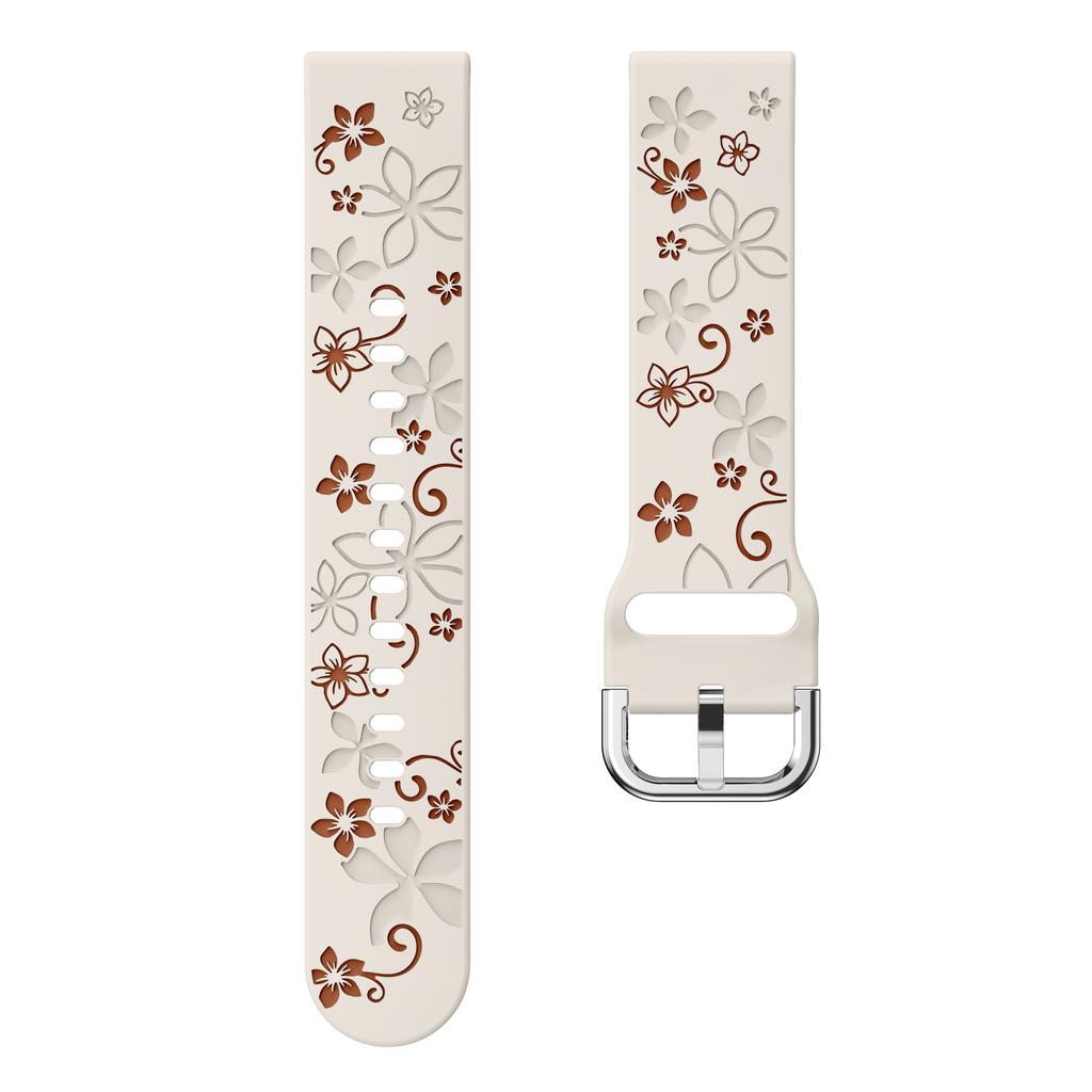 Bracelet de Montre Gravé 18mm Pour Garmin Venu 3S 2S Bracelet Forerunner 265S Bracelet Sport Motif Femme Accessoires de Remplacement