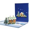 3D Pop-up Christmas Card with Custom Envelope and Hot Stamping