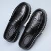 Thick-soled Derby Shoes Increase Men's Sense of High-end Casual Leather Shoes British Commuting Breathable Formal Big Head
