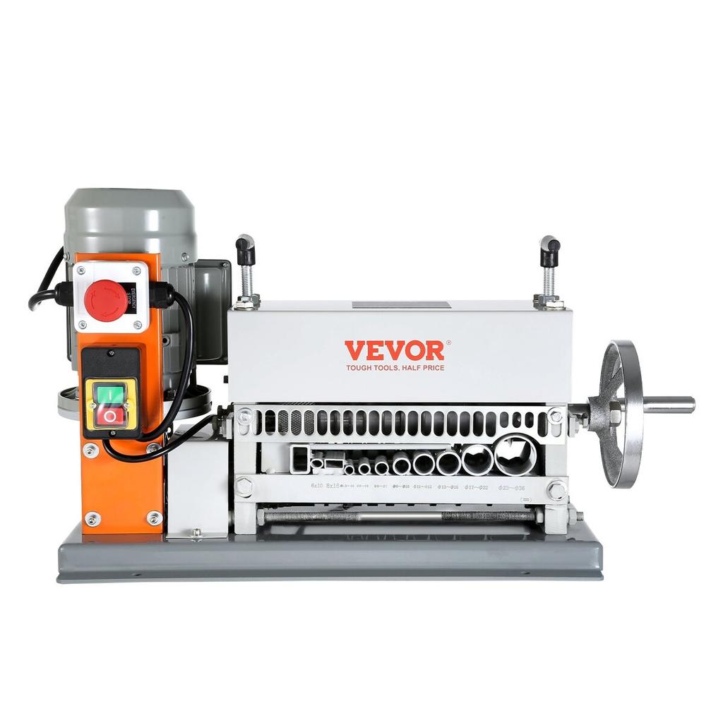 Automatic Wire Stripping Machine, 0.06''-1.42'' Electric Motorized Cable Stripper, 370 W, 88 Ft/min Wire Peeler with An Extra Manual Crank, 11