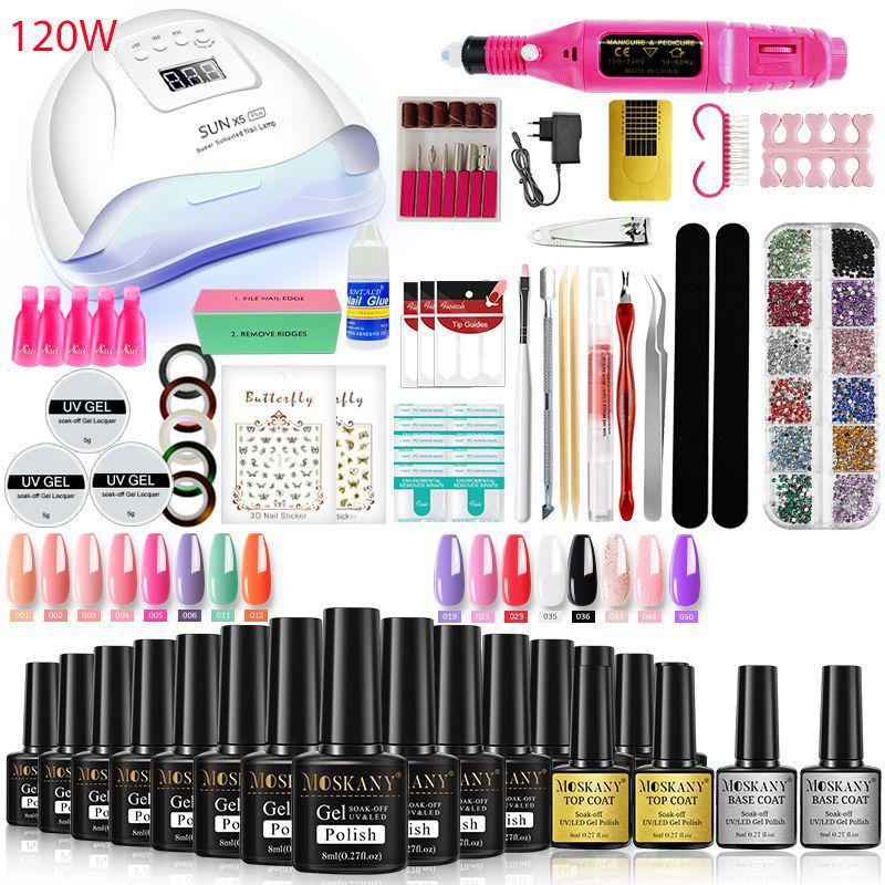 

Nail Art Starter Kit: Gel Polish, Tips & LED Lamp for Beginners EU Standard