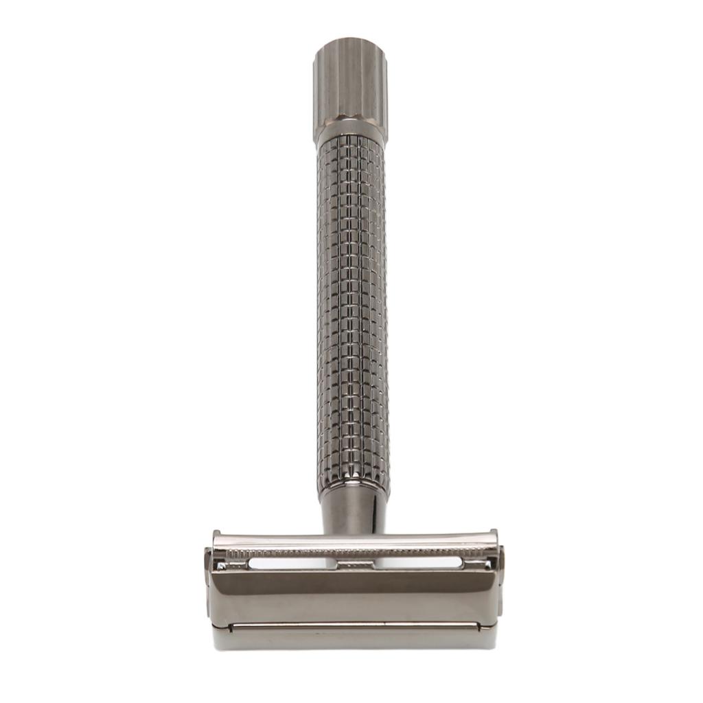 Manual Safety Beard Trimmer Alloy Portable Ergonomic Double Edge Beard Trimmer with Blade for Men