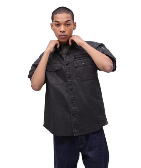 

Avirex 50th Anniversary Pigment Fatigue Size Shirt, Men s, XL, 010, Black, 783-5123009