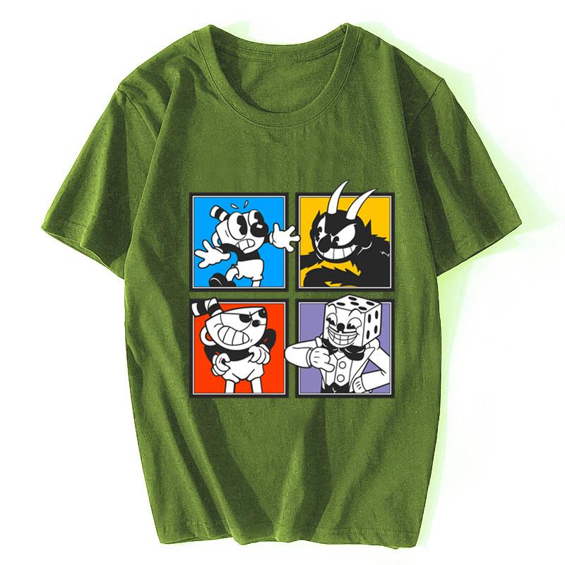 

Футболки унисекс с персонажами Cuphead, одежда, футболки, футболка на заказ, летняя хлопковая футболка с короткими рукавами, уличная одежда L