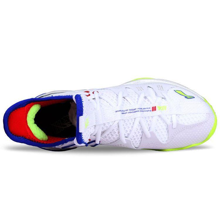 Li Ning Zhan Ji 3 Fabric Shock Absorbing Breathable Wear Resistant Non Slip Low Top Badminton Shoes Unisex Shoes White AYAS024-1