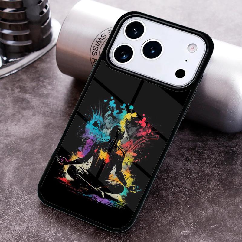 

Namaste Sunset Hindu Yoga Mat Phone Case for iPhone 17 16 15 Pro Max Air 14 13 12 11 Plus Shockproof Capa Cover iPhone 14 Pro
