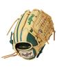Rawlings Baseball HYPER TECH COLOR SYNC Dark Size L Glove, Softball, Junior, Kids, GJ5HTCN6L1, Green/Camel, All-Around, (Left-Handed Thrower,