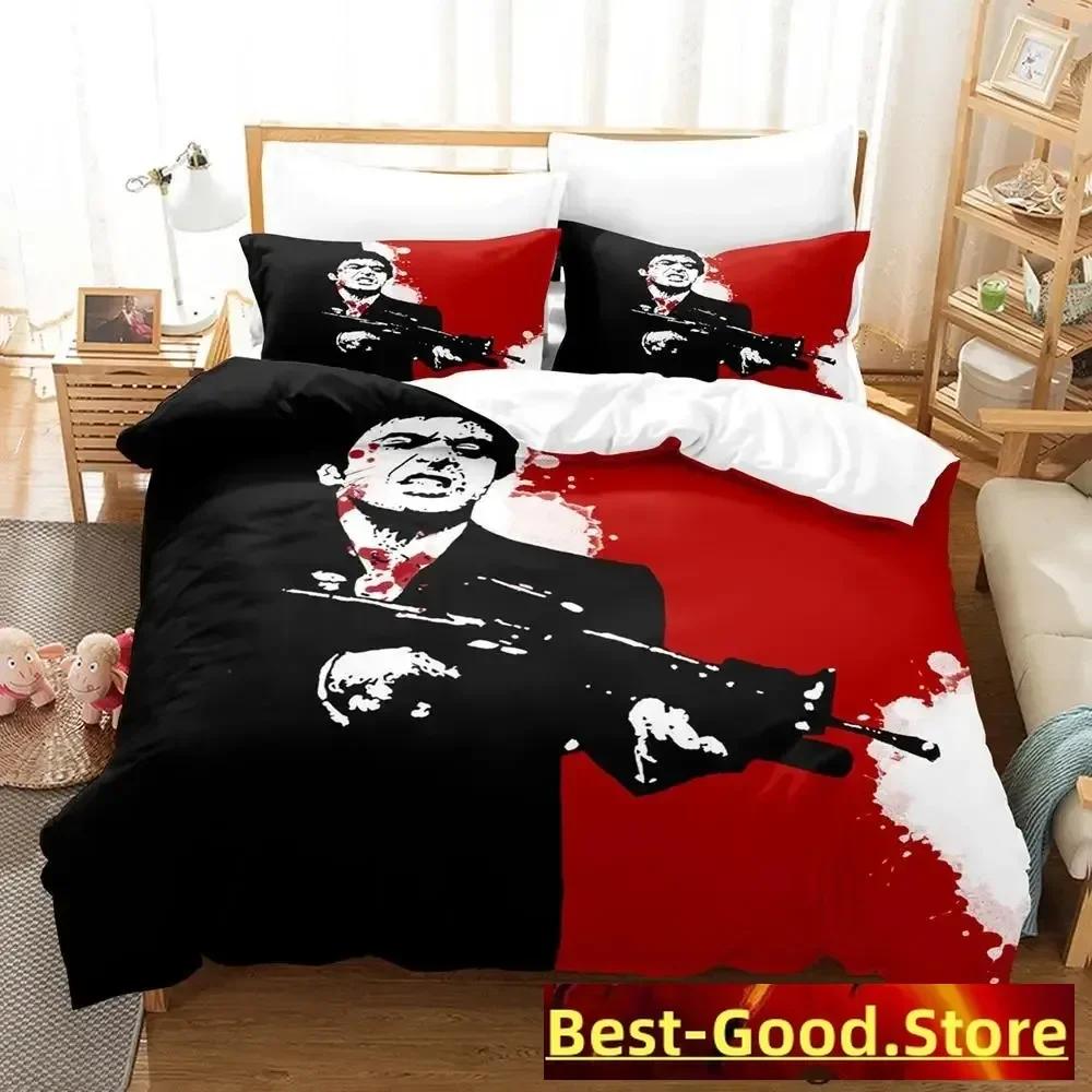 SCARFACE MOVIE Beding Set Single Twin Ful Quen King-Sized Dimensionsd Dimensions Bed Linen Set Adult People Kid Bedrom Duvetcover Sets Anime