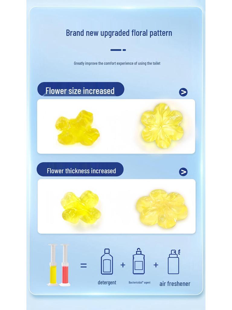 Fragrant Small Flower Gel Toilet Cleaner & Deodorizer