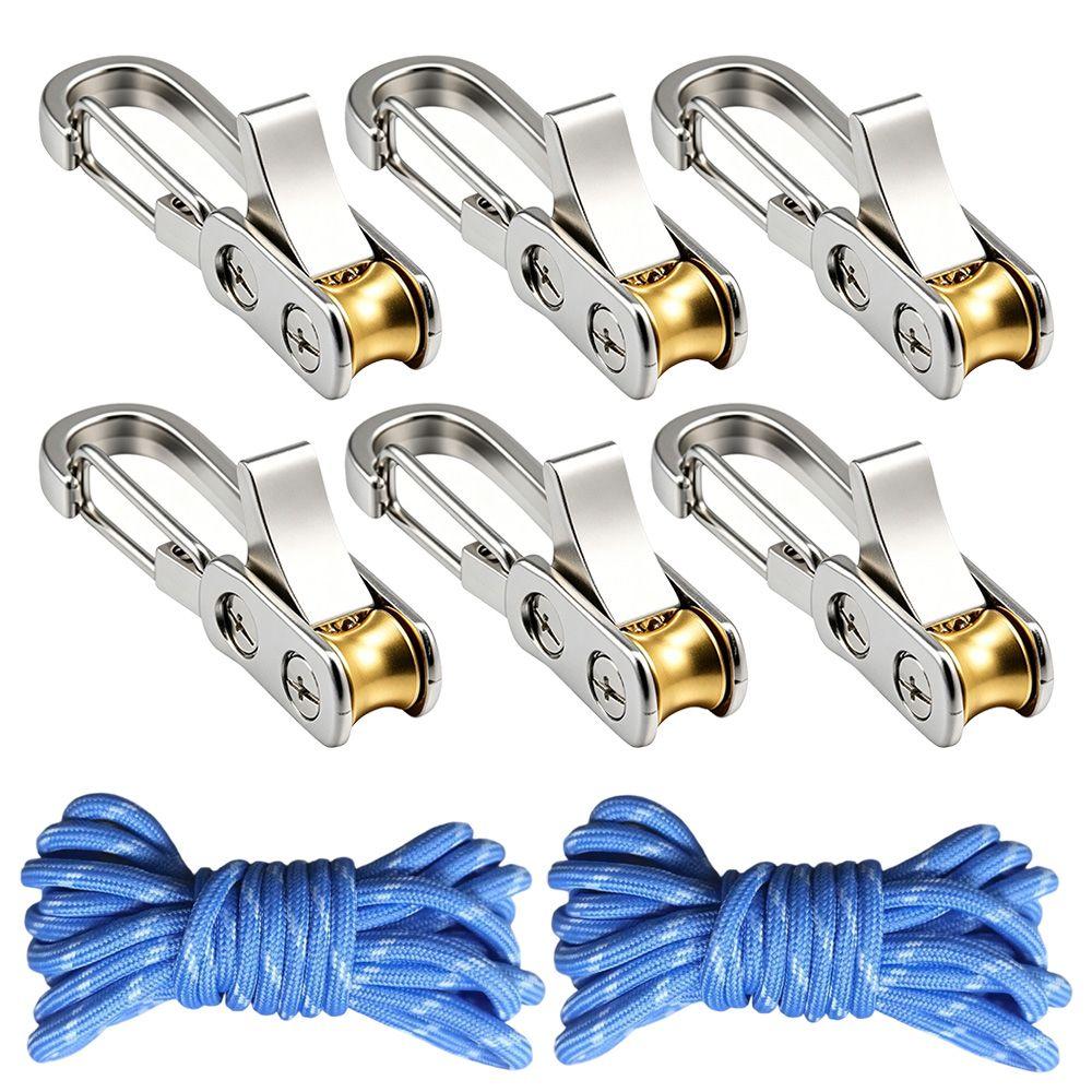 6 Pack Tie Down Set Roller Tensioner Buckles Adjustable Design Paracord Adjuster Kit Home Storage