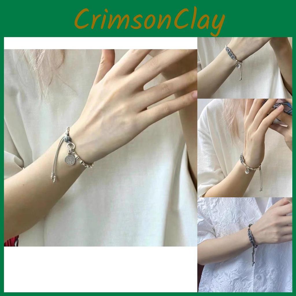 Five Ethnic Boho Emperors Coin Handwoven Alloy Geometric Bracelet Shape