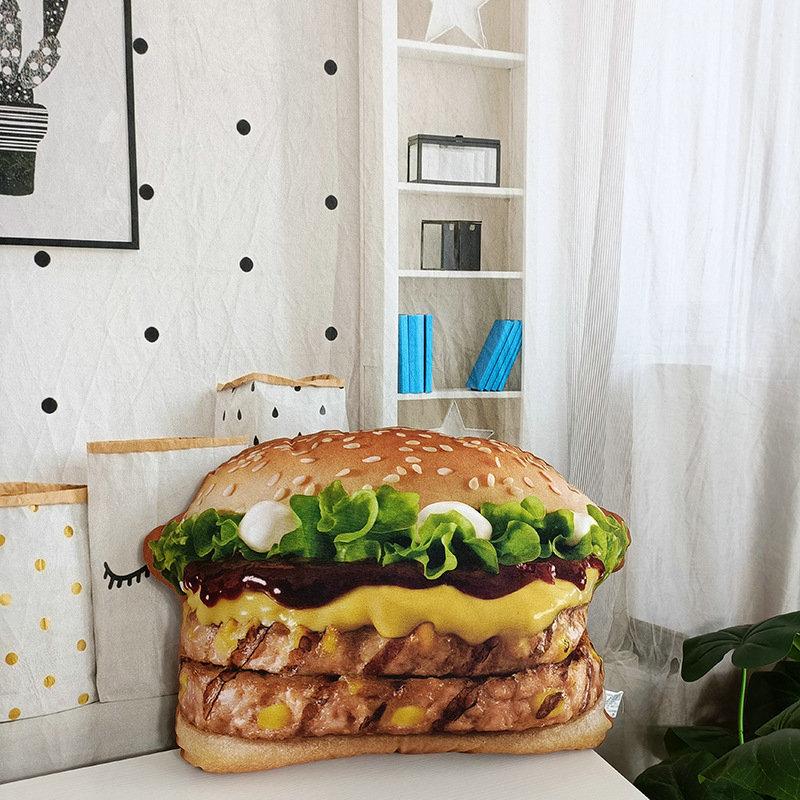 Kawaii Hamburge Doll Plush Toy Stuffed Pillow Room Decoration Blanket Cushion Birthday Gifts