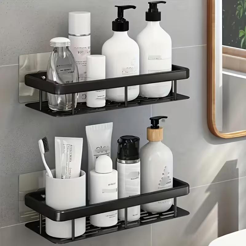 Bathroom Storage Rack Stainless Steel Anti Rust Storage Shower Rack Suction Cup Storage Rack Household Storage Appliances