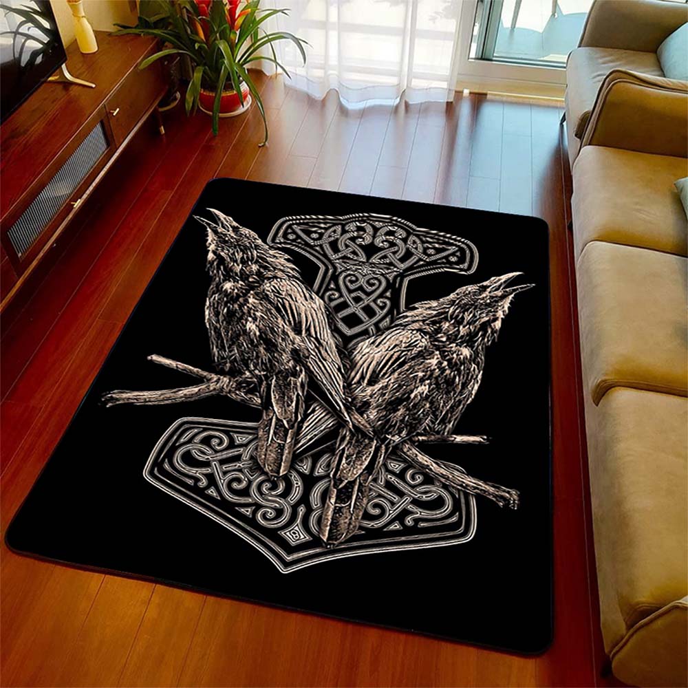 Black Celtic Viking Carpet Dragons Tattoo Luxury Area Rugs Carpets Home Decoration The Us Decor Greek Eye Tree Viking Area Rugs
