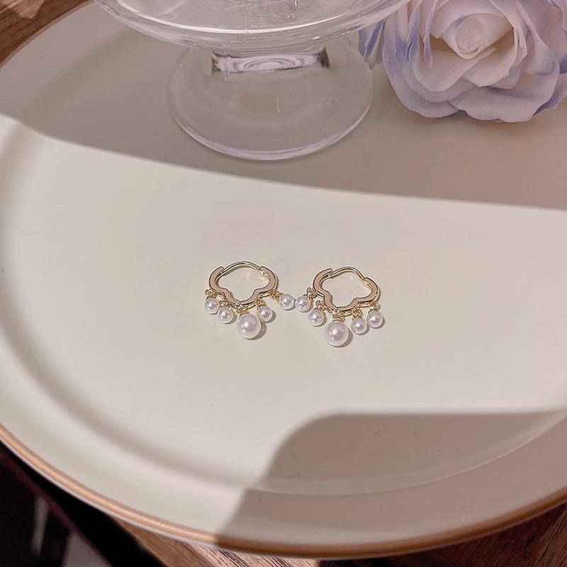 S925 Silbernadel Wolkenperlen Ohrringe - Trendige vielseitige Ohrstecker für Frauen