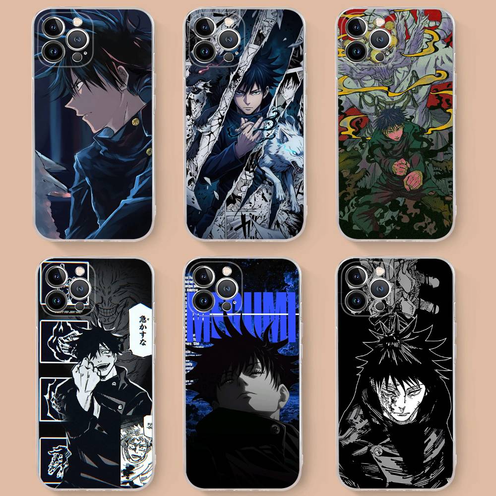 Anime Fushiguro Megumi Jujutsu Kaisen Phone Case For IPhone 11 13 16 12 17 14 15 Pro Max Plus Soft Clear Back Cover Coque
