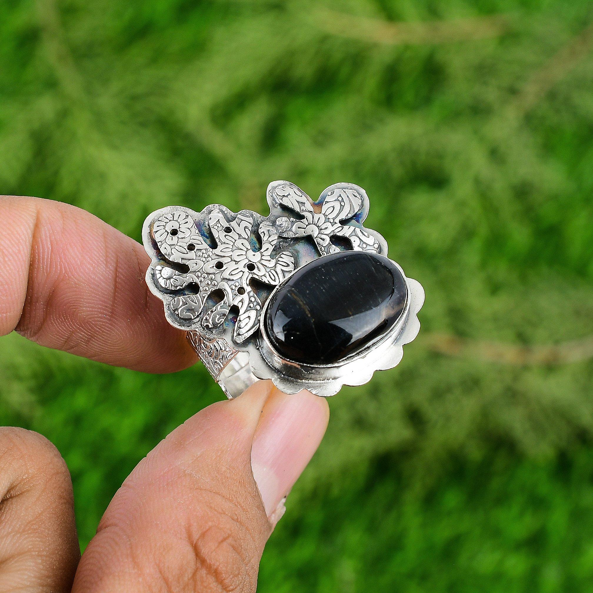 

Mothers day Sale Nellite Stone Sterling Silver Daughter Promise New Ring Jewelry Adjustable