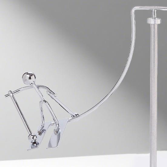 Balance Art Sculpture Interactive Kinetic Decoration Surfing Figure Skier Balancing Tabletop Figurine for Stress Relief Home Office Desk Shelf