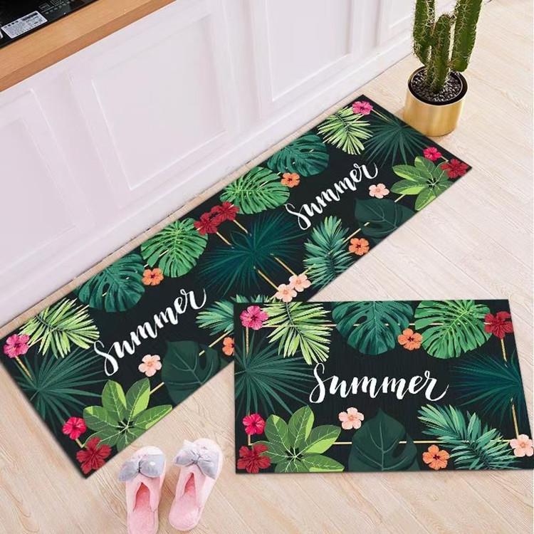 Cartoon Kitchen Floor Mat, Water-Absorbing And Oil-Absorbing Diatom Mud Floor Mat, Wear-Resistant And Dirt-Resistant L-Shaped Floor Mat, Anti-Skid Ma