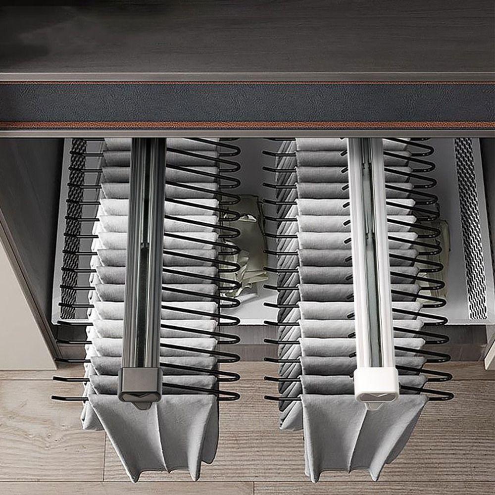 Heavy Duty Pull-out Pants Rack Hanging Trouser Storage Rack Durable Clothes Storage Rod  Daily Use