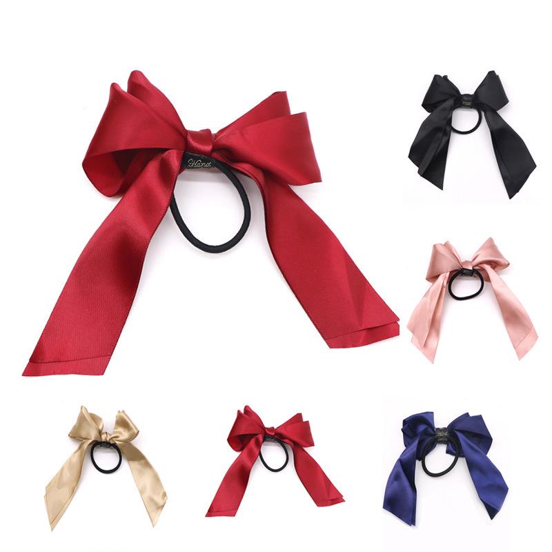 Hair Accessories Hair Band Sweet Oversized Ribbon Bow Hair Ring Popular Bow Tie Hair Rope