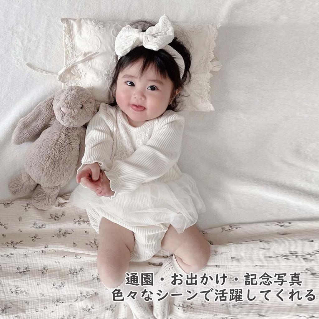 Baby Clothes for Tulle Floral 100th Day Baby [SLINX] Girls, Kids, Rompers, One-Piece, Bodysuit, Children's Dress, Skirt, Cute, Pattern, Celebration,