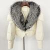 OFTBUY Down Jacket Women 2024 New Winter Natural Real Raccoon Fox Fur Collar Short White Duck Down Coat Thick Warm Casual Outerwear