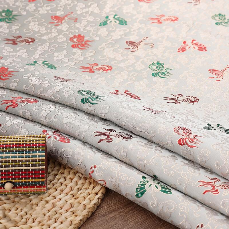 100x150cm Brocade Jacquard Fabric Satin Clothing Hanfu Sewing Fabric Cloth DIY Material Dress Hanfu Pajamas Clothes Supplies