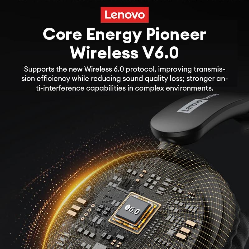 Original Lenovo LS106 Bluetooth 6.0 Headset Over Ear Lightweight Wireless Headphones HiFi Sound ENC Noise Cancelling Mic for Phone PC