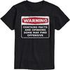 Instant Message - Warning Contains Facts and Opinions - Men's Short Sleeve Graphic T-Shirt