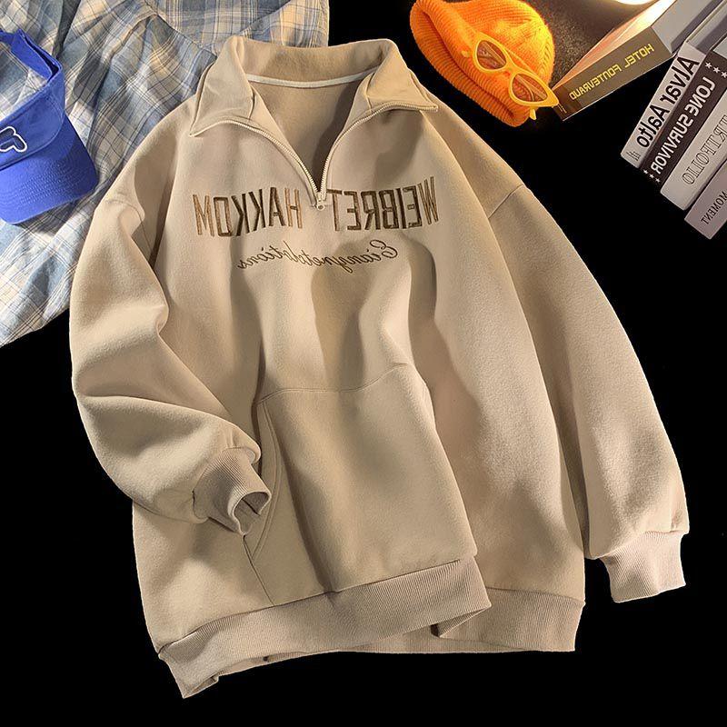 

Весенне-осенний женский свитшот, большая свободная рубашка-поло, тонкий свитшот с лацканами, модный универсальный топ 2XL абрикосовый