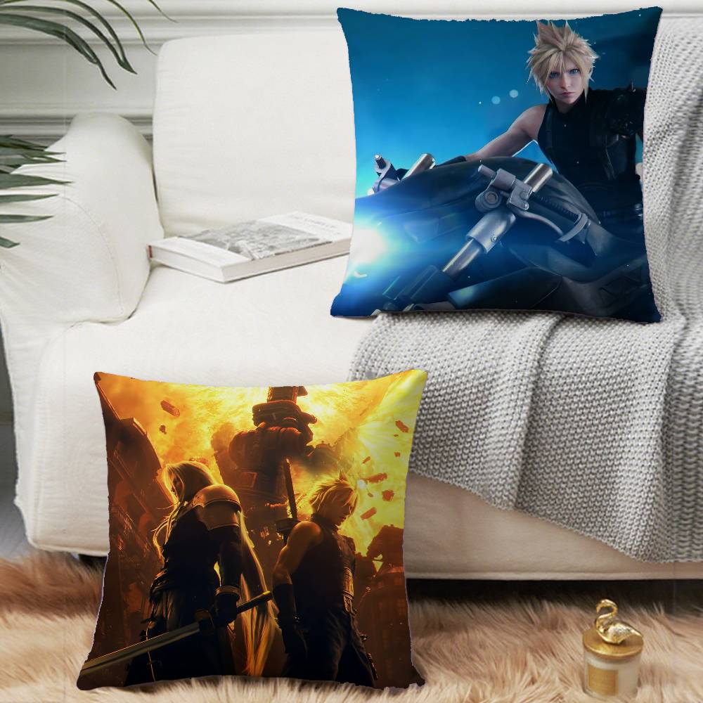 F-Final F-Fantasy VII Pillow Case Home Decor Throw For Sofa Bed Car Room Decor Gift Idea