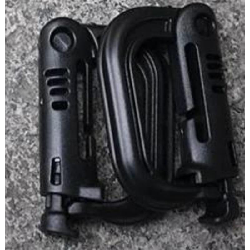 1PCS Carabiner D Locking Ring Plastic Clip Snap Type Ring Buckle Carabiner Keychain ITW Fastener Random Color