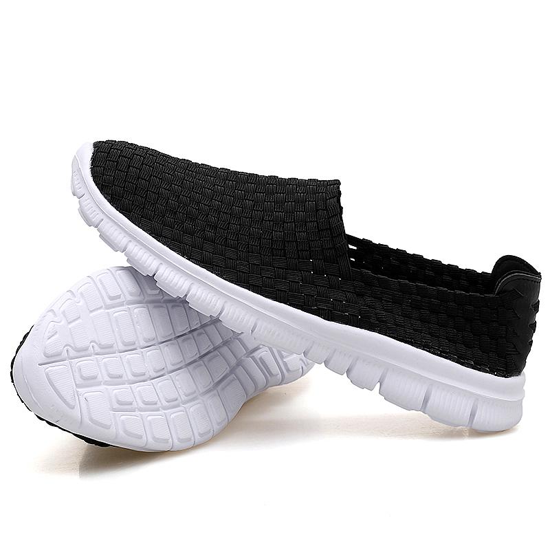 Léto Muži Braid Plážové Líné Boty Ženy Ležérní Výplet Měkké Slip na Ploché Tenisky Unisex