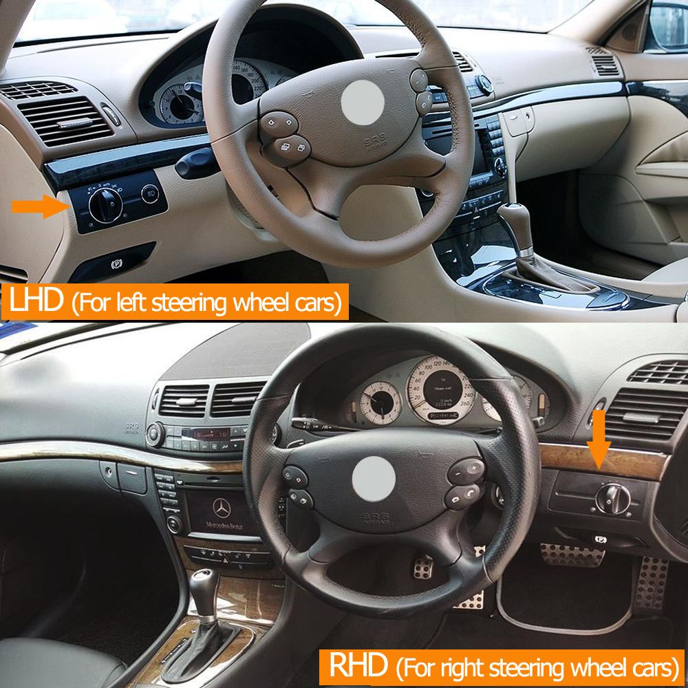 LHD RHD Interieur Auto Dashboard Koplamp Koplamp Schakelaar Cover Paneel Trim Voor Mercedes Benz W211 E Klasse 320 350 550 2003-2008