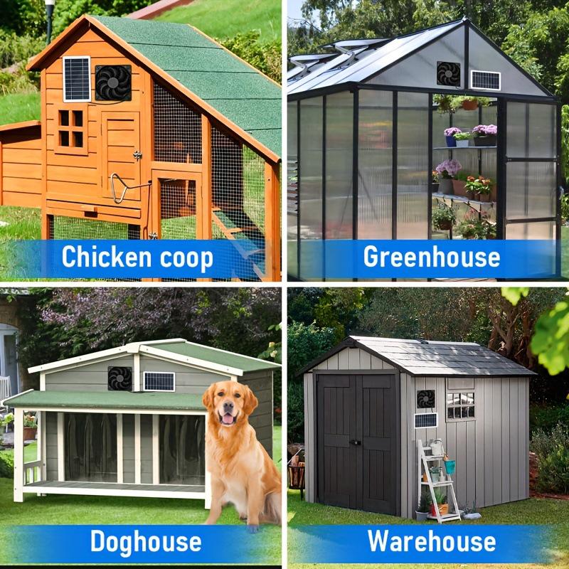 Portable Solar Exhaust Fan for Pets, Poultry, Office, and Outdoor Camping