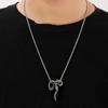 Vintage 316L Stainless Steel Snake Pendant Necklace Punk Hip Hop Biker Long Snake Necklace Men  Jewelry Gift
