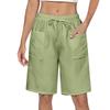 Women's Casual Loose Fit Shorts with Pockets Elastic Waistband Drawstring Solid Color Comfortable Lightweight Summer Bottoms