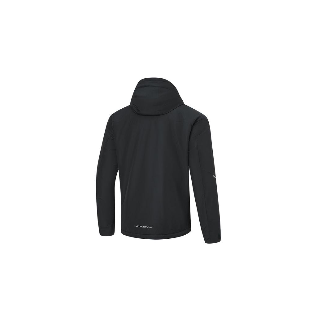 Li Ning Hot Pot Down Series Reflekterande Bokstav Varm Huvad Vävd Dunjacka Herrjacka Svart AYMT313-5