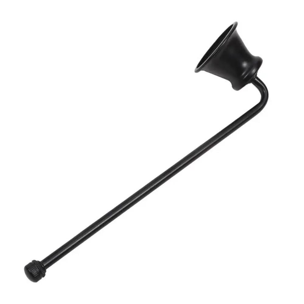 Vintage Glockenförmiger Kerzenlöscher 18cm Griff Metall Gold/Schwarz/Silber Dochtlöscher SPA Hotel